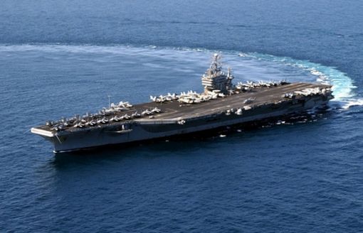 資料圖：美國海軍華盛頓號核動力航母。