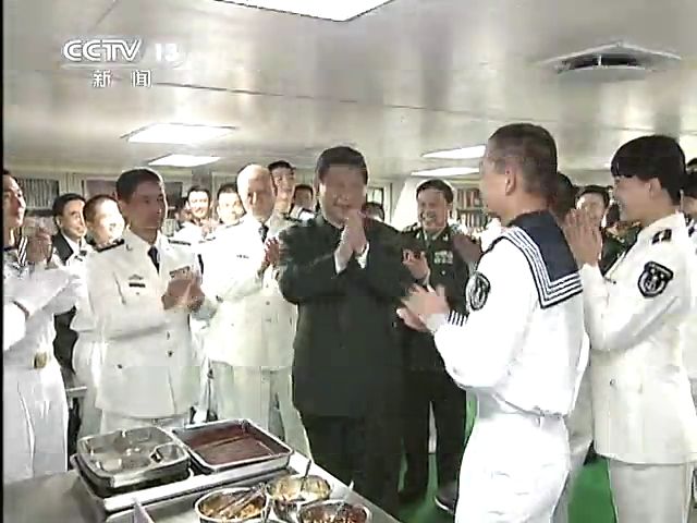 習近平在廣州戰(zhàn)區(qū)考察截圖