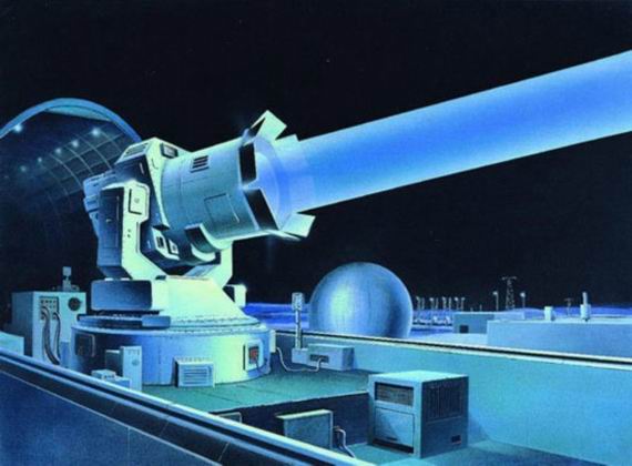 原文配圖：地基高能反衛(wèi)星武器示意圖。
