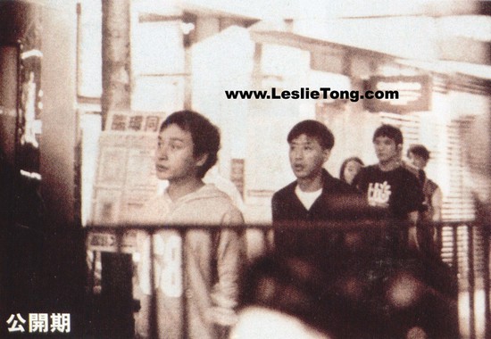 張國榮和唐唐舊照。