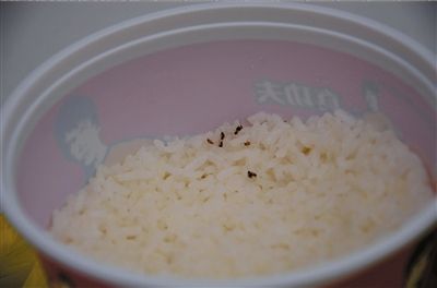 昨天中午12點(diǎn)多，市民戴先生在真功夫快餐安貞店用餐時(shí)，在米飯中發(fā)現(xiàn)數(shù)只小蟑螂。戴先生和店方交涉多時(shí)后，店方將出現(xiàn)蟑螂的套餐費(fèi)退還。 京華時(shí)報(bào)實(shí)習(xí)記者 趙思衡 攝/視頻